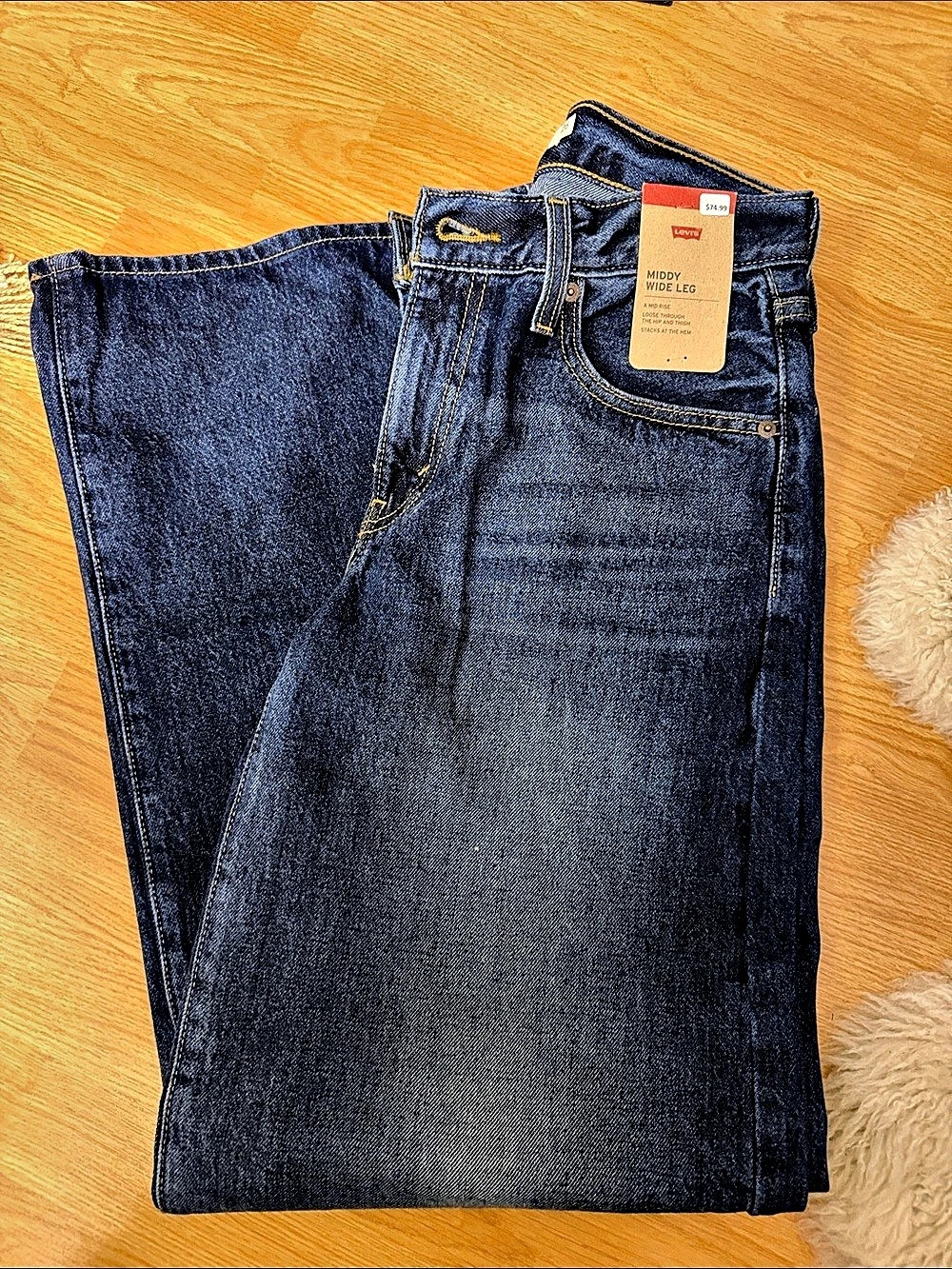 Levi's Middy Wide Leg Wide Leg Jeans in Blue Size 26 x 32 NWT